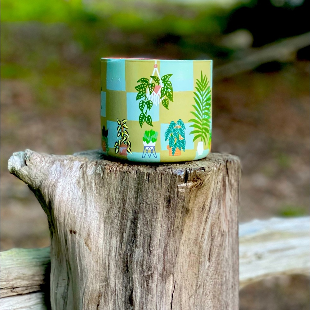 Handpainted Planty jar
